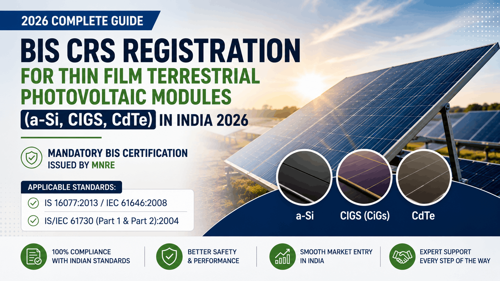 BIS CRS registration for PV modules